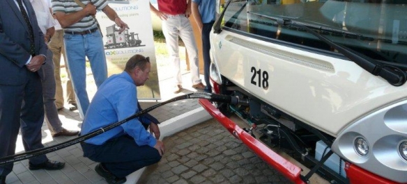 Dopravní podnik JIHLAVA Plnění CNG autobusu