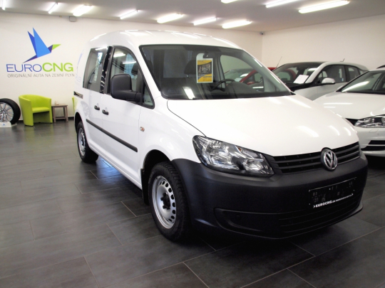 Volkswagen Caddy 2.0 EcoFuel MAN 2012 – skříň, vyhř. sedačky, tempomat, PDC