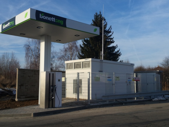 Bonett CNG stanice Havlíčkův Brod u ČS PHM OMV 02-1