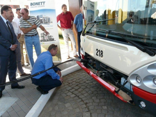 Dopravní podnik JIHLAVA Plnění CNG autobusu