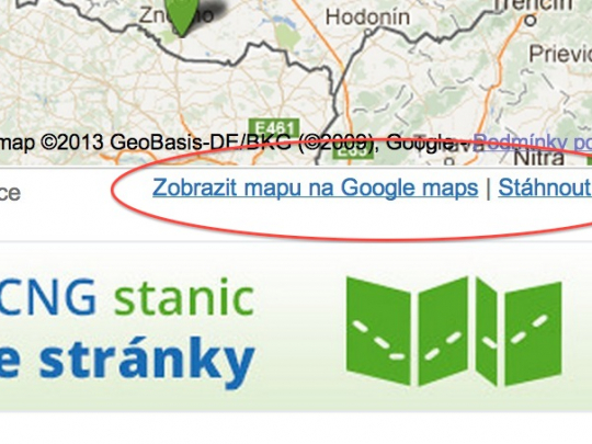 Přidáváme nové funkce na mapách CNG stanic